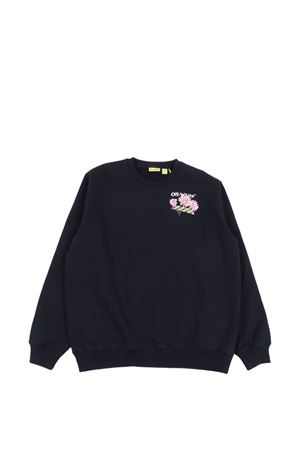 felpa in cotone nero OFF WHITE KIDS | OGBA001S26FLE003001